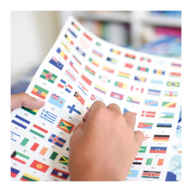 Poppik Sticker Lernposter Flaggen der Welt