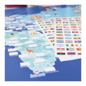 Poppik Sticker Lernposter Flaggen der Welt