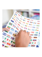 Poppik Sticker Lernposter Flaggen der Welt