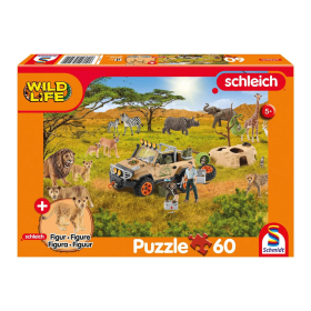Puzzle Wild Life in der Sarvanne, 60 Teile (inkl. Figur)