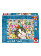 Puzzle Katzen-Mimik, 1000 Teile