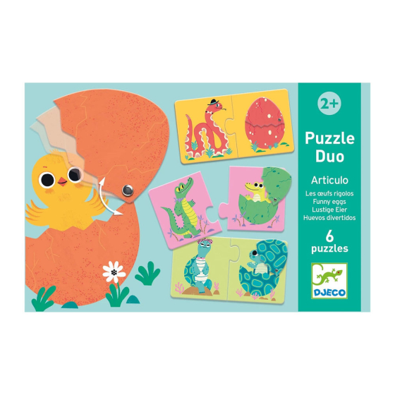 Djeco Puzzle Duo Lustige Eier
