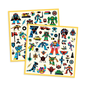 Djeco Sticker metallic Roboter