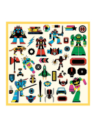 Djeco Sticker metallic Roboter