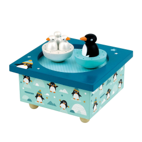 Trousselier Spieluhr mit tanzenden Pinguine, magnetisch