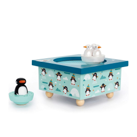 Trousselier Spieluhr mit tanzenden Pinguine, magnetisch