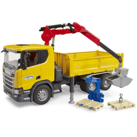 Bruder Scania Super 560R Baustellen-LKW mit Kran &...