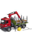 Bruder Mercedes Benz Arocs Holztransport-LKW mit Ladekran, Greifer & Baumstämmen