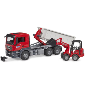 Bruder MAN TGS LKW mit Abrollcontainer &...