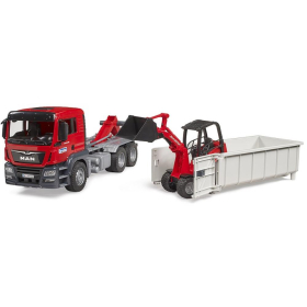 Bruder MAN TGS LKW mit Abrollcontainer &...