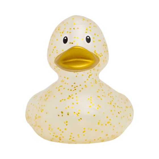 LiLaLu Badeente Konfetti Gold