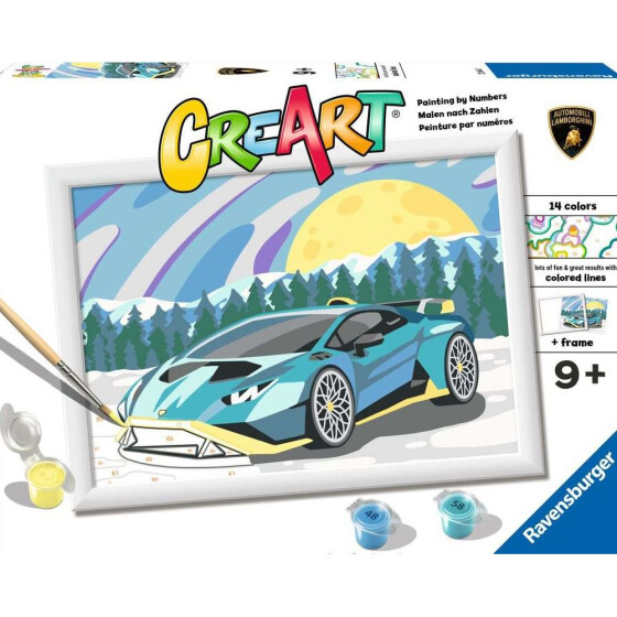 Ravensburger CreArt - Malen nach Zahlen - Blue Lamborghini