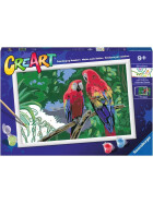 Ravensburger CreArt - Malen nach Zahlen - Colorful Macaws