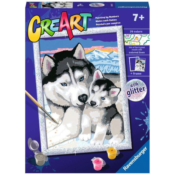 Ravensburger CreArt - Malen nach Zahlen - Cute Huskies