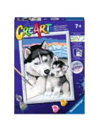 Ravensburger CreArt - Malen nach Zahlen - Cute Huskies