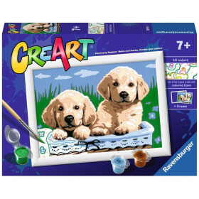 Ravensburger CreArt - Malen nach Zahlen - Cute Puppies