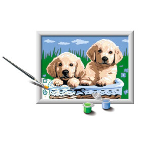 Ravensburger CreArt - Malen nach Zahlen - Cute Puppies
