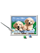 Ravensburger CreArt - Malen nach Zahlen - Cute Puppies