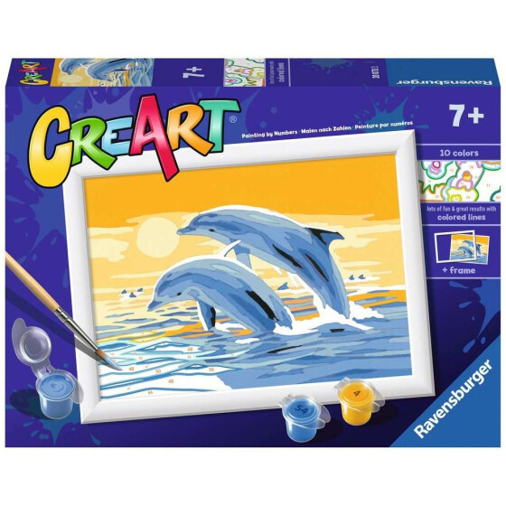 Ravensburger CreArt - Malen nach Zahlen - Delightful Dolphins