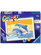 Ravensburger CreArt - Malen nach Zahlen - Delightful Dolphins