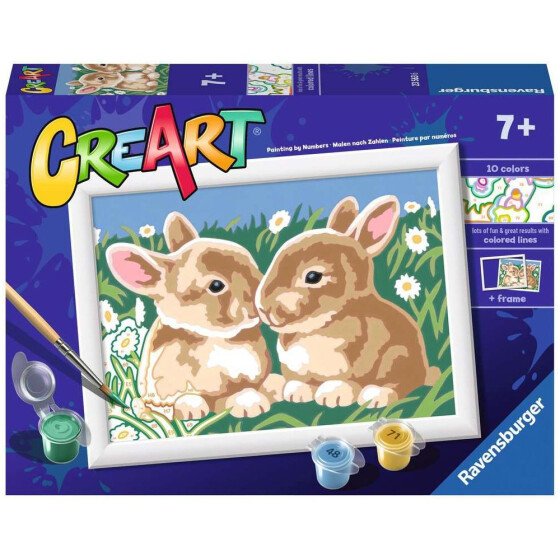 Ravensburger CreArt - Malen nach Zahlen - Fluffy Bunnies