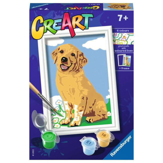Ravensburger CreArt - Malen nach Zahlen - Friendly Retriever