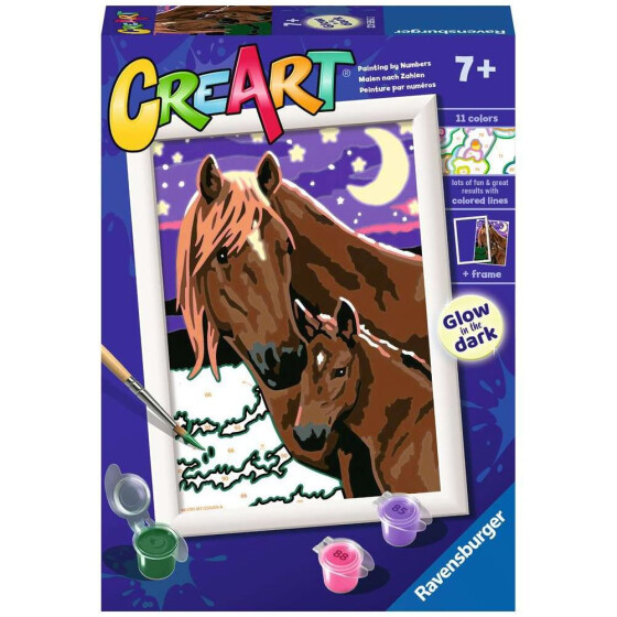 Ravensburger CreArt - Malen nach Zahlen - Horses at Midnight