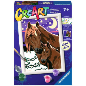 Ravensburger CreArt - Malen nach Zahlen - Horses at Midnight
