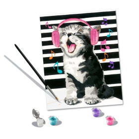 Ravensburger CreArt - Malen nach Zahlen - Kitten Karaoke