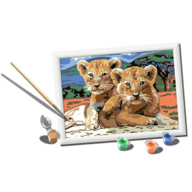 Ravensburger CreArt - Malen nach Zahlen - Little Lion Cubs