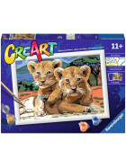 Ravensburger CreArt - Malen nach Zahlen - Little Lion Cubs