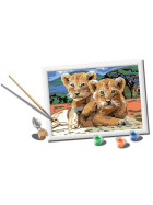Ravensburger CreArt - Malen nach Zahlen - Little Lion Cubs