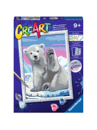 Ravensburger CreArt - Malen nach Zahlen - Pawsome Polar Bear