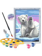 Ravensburger CreArt - Malen nach Zahlen - Pawsome Polar Bear