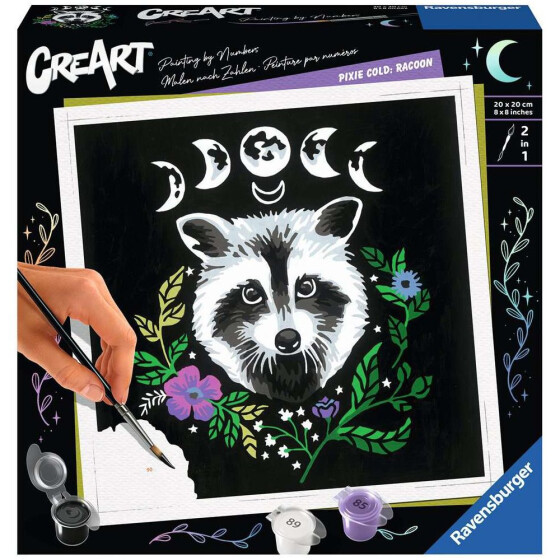 Ravensburger CreArt - Malen nach Zahlen - Pixie Cold: Racoon