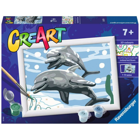 Ravensburger CreArt - Malen nach Zahlen - Pod of Dolphins