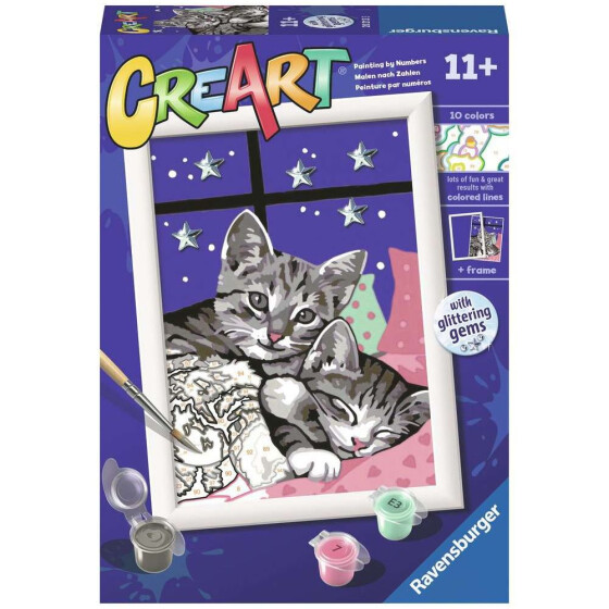 Ravensburger CreArt - Malen nach Zahlen - Sleepy Kitties
