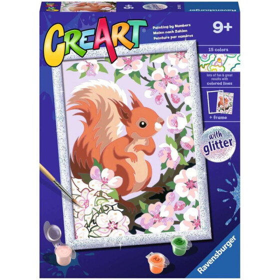 Ravensburger CreArt - Malen nach Zahlen - Squirrel in Spring