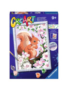 Ravensburger CreArt - Malen nach Zahlen - Squirrel in Spring