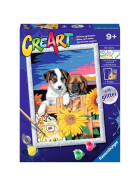Ravensburger CreArt - Malen nach Zahlen - Sunset paw-fection