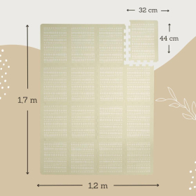 XL Puzzlematte, Hygge, Beige, 1.8 x 1.2 m
