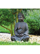 Buddha sitzend in Braun, 28 cm