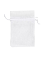 Organzabeutel 10 Stück, weiss, 9x7 cm