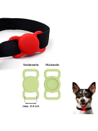 AirTag Halsband Halterung Ruby, grün