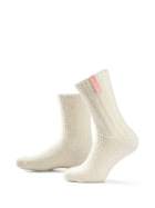 Weisse Wolle Damensocken Sleep Well, Pink Label, Bettsocken, Wadensocke, 37-41