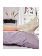 Weisse Wolle Damensocken Sleep Well, Pink Label, Bettsocken, Wadensocke, 37-41