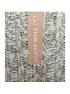 Beige Wolle Damensocken und Herrensocken Sleep Well, Taupe Label, Bettsocken, Wadensocke, 37-41
