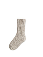 Beige Wolle Damensocken und Herrensocken Sleep Well, Taupe Label, Bettsocken, Wadensocke, 37-41