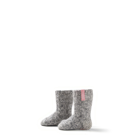 Graue Wolle Babysocken Fairy Tale, Anti-Rutsch, Kniesocke