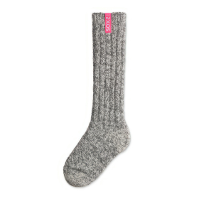 Graue Wolle Damensocken Bubblegum, Kniesocke, 37-41
